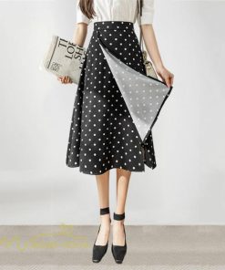 スカート | ロング 水玉 春夏 Aラインエレガント レディース 40代 ハイウェストボトムス 大人 通勤OL 体型カバー 20代 オシャレ30代 50代