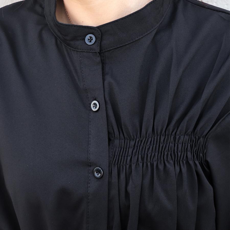 シャツ・ブラウス | レディース 春夏長袖 チュニックワンピ シャツブラウス 白 シャツワンピース ウエストマーク ミニワンピース