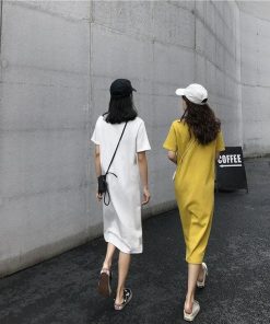 tシャツ・カットソー | ティーシャツワンピ ビックティーシャツ Tシャツワンピース ロングティーシャツ レディース ロングt 夏新作 Tシャツ ショート 大きいサイズ トレンド ロンT