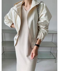 ニットワンピース | ワンピース 秋冬 ロングワンピース ミモレ丈 無地 ゆったり 体型カバー 柔らか 大人 長袖 20代30代 セーター Vネック アウター ニット 50代