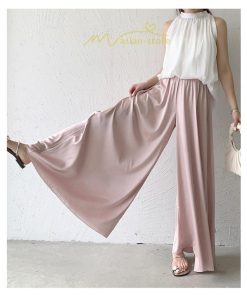 ワイドパンツ | パンツ レディース スカーチョ ガウチョ ボトムス スカンツ 無地 ガウチョパンツ ロング 美脚 ウエストゴム 春 秋 ゆったり 体型カバー