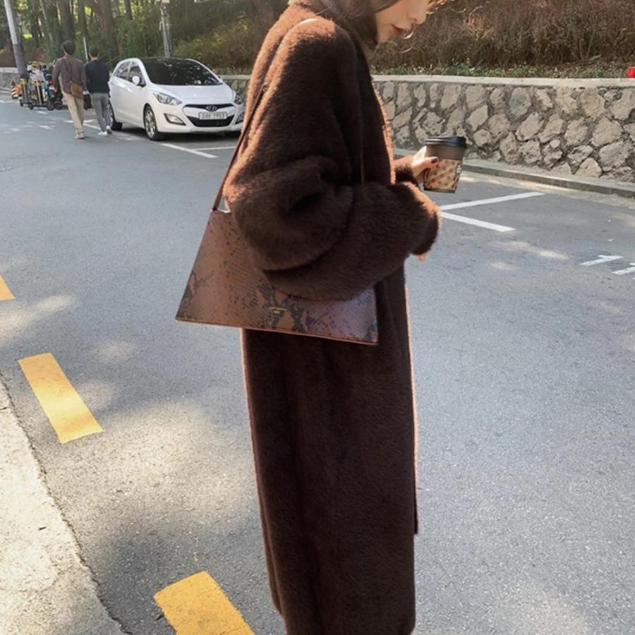 カーディガン | シャギーロングニット韓国風