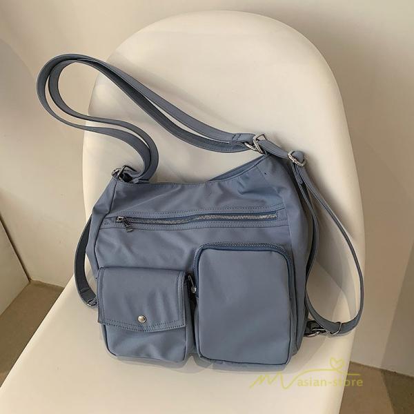 女性用バッグ | ショルダーバッグ レディースバッグ 2way 斜めがけ 肩掛けバッグ 通勤 通学 買い物 エコバッグ ファスナー 旅行 シンプル 大学生 おしゃれ ポケット多い