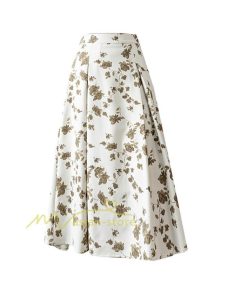 スカート | マキシロング ワイド フレア ゆったり 2トーン 春 夏 秋 冬 体系カバー Aライン フェミニン 着痩せ 20代30代40代 カジュアル デイリー 通勤通学 上品