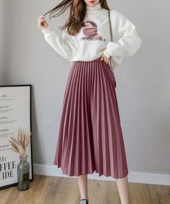 ロングスカート | プリーツスカート ハイウエスト 着やせ