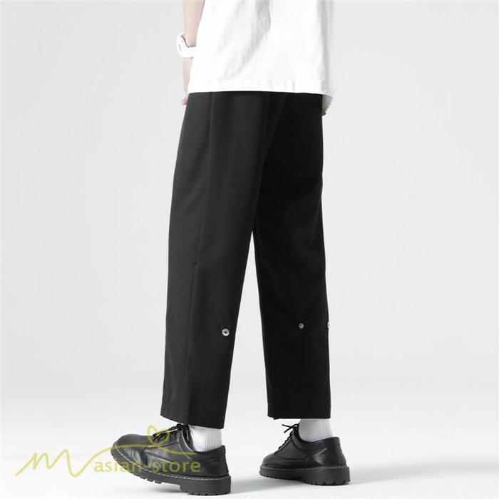 チノパン | ワイドパンツ メンズ カジュアルパンツ 夏新作 黒 アンクルパンツ ガウチョ パンツ 体型カバー 着痩せ 上品 3XL ビジネス 大きいサイズ サマーパンツ オフィス