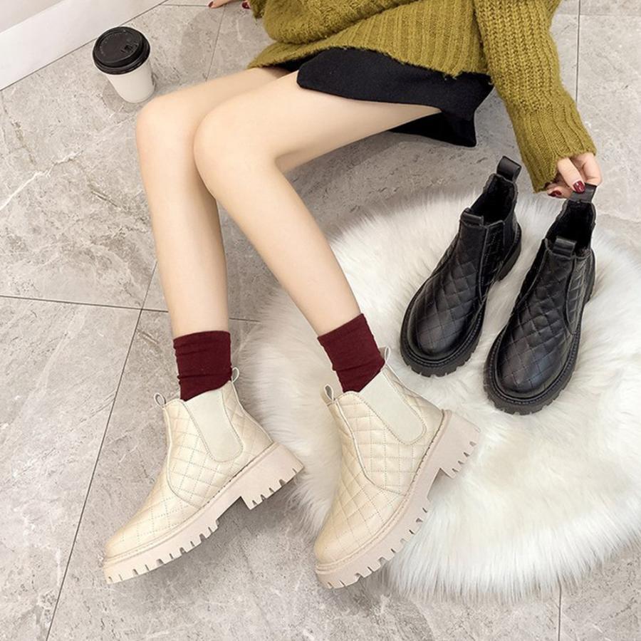 ショートブーツ | 韓国 サイドゴアブーツ ショート 暖かい