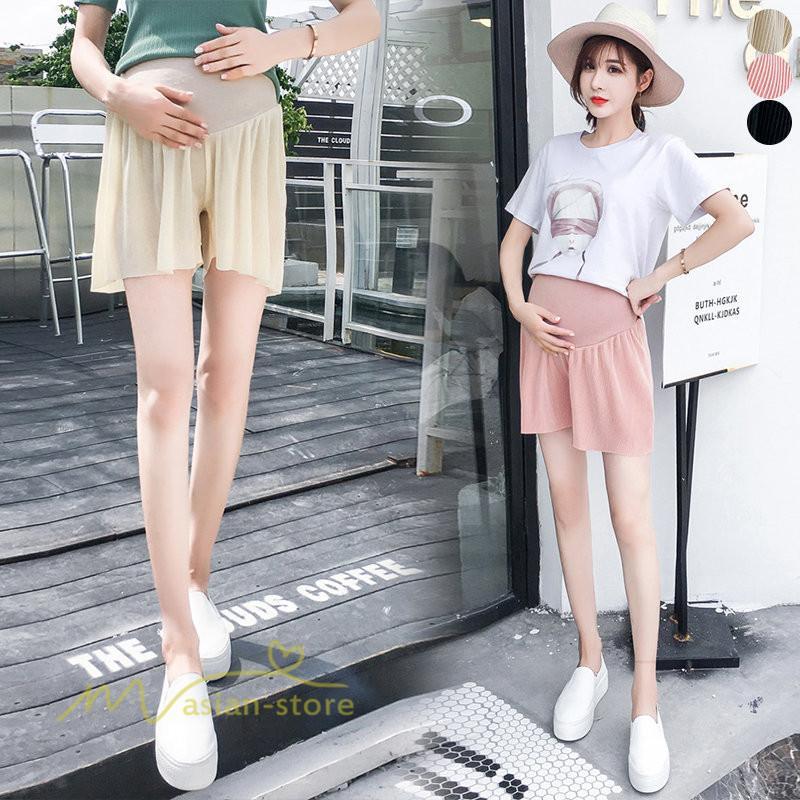 ショートパンツ | マタニティパンツ 妊婦 産前 レディース 着痩せ パンツ ショート丈 無地 夏 新作 サマー おしゃれ サマーパンツ 上品 ゆったり きれいめ ウエスト調整 日常感