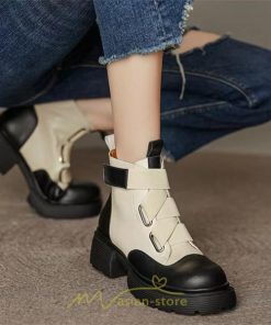 ショートブーツ | レディース 歩きやすい ワークブーツ 楽チン 痛くない ラウンドトゥ 美脚 厚底 カジュアル 通勤 通学 旅行 50代 30代 お出かけ 40代 20代