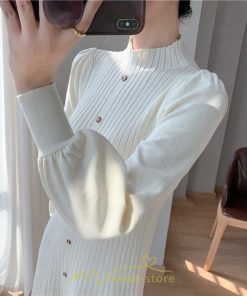 ニットワンピース | ロングワンピース ワンピース レディース ロング丈 秋 冬 ハイネック 長袖 体型カバー 秋冬 上品 OL 50代 30代 40代 通勤