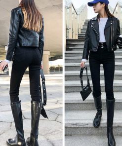 スキニーパンツ | デニムパンツ ハイウエスト 着やせ レディース 美脚見せ ジーパン ジーンズ 細身 ストレッチ ボトムス 韓国風