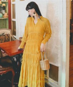 マキシ | リゾートワンピース レディース ロング丈 長袖 Aライン 旅行用 大人 可愛い お洒落 ふんわり フェミニン かわいい 春夏秋 SNS映え お出かけ きれいめ