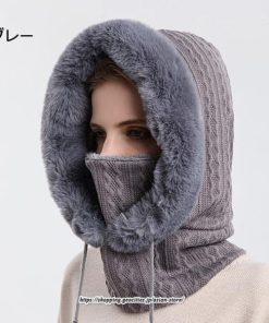 レディース | ニット帽子 冬用マスク かわいい 帽子付き ポア付き ネックウォーマー 秋冬 防風 防寒 スノーボード ウェア  防寒対策 冬 耳カバー 2022新作 あったか