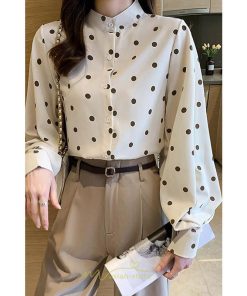 シャツ・ブラウス | シャス ブラウス 春夏 秋 シフォン レディース 長袖 フォーマル オフィス 入学式 入園式 ドット柄 外出 お出かけ ビジネス 20代30代40代50代 通勤 OL