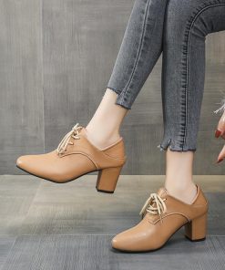 オックスフォードシューズ | ポインテッドトゥ レディース チャンキーヒール レースアップ マニッシュシューズ サボサンダル パンプス かかとが踏める シューズ