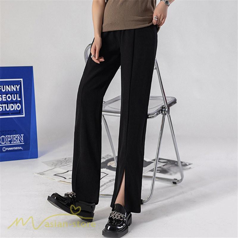 パンツ レギンス | マタニティパンツ ワイドパンツ 無地 妊婦服 おしゃれ ゆったり マタニティウェア パンツ 着痩せ 無地 サマーパンツ お出かけ 日常 ウエスト調整 裾口スリット