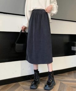 ロングスカート | コーデュロイスカート バックスリット秋冬