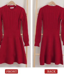 ワンピース | ケーブル編みニットミニ韓国風