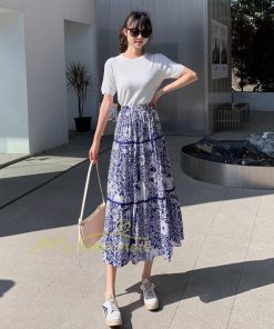 スカート | ロング 花柄 柔らか ボトムス レディース ロングマキシ丈 シンプル 無地 カジュアル 着痩せ コーデ 春 30代 秋20代 40代 夏 通勤通学 50代