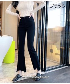 チノ・テーパード・ジョガー・スキニーパン | パンツ デニム ジーンズ レディース 美シルエットフレアハイウエストデニムパンツ ハイウエスト フレア ブーツカット ボトムス 秋 無地 送料無料 ストレッチ