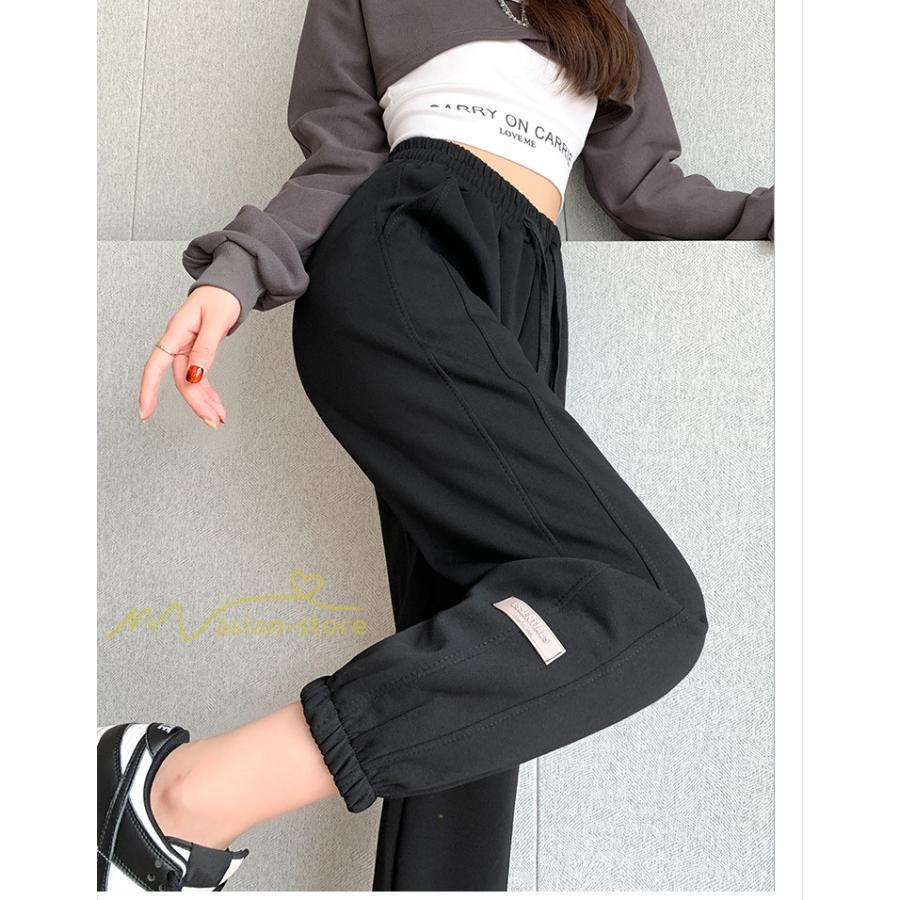 チノ・テーパード・ジョガー・スキニーパン | パンツ テーパードパンツ レディース ロング丈 秋冬コーデ スウェットパンツ カジュアル 刺繍 ロングパンツ 着痩せ ウエストゴム 大きいサイズ シンプル