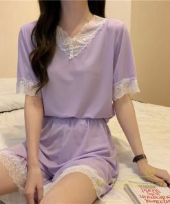 パジャマ ルームウェア | パジャマ レディース 夏 半袖 ルームウェア 涼しい 部屋着 ナイトウェア 寝間着 柔らかく軽い薄手の快適Tシャツパジャマ 部屋着 薄手パジャマ 上下セット