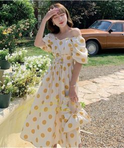 マキシ | ワンピース レディース チュニック 半袖 楽ちん 大きいサイズ 体型カバー ドット柄 カジュアル お出かけ ファッション 着痩せ 20代30代40代 エレガント 夏物