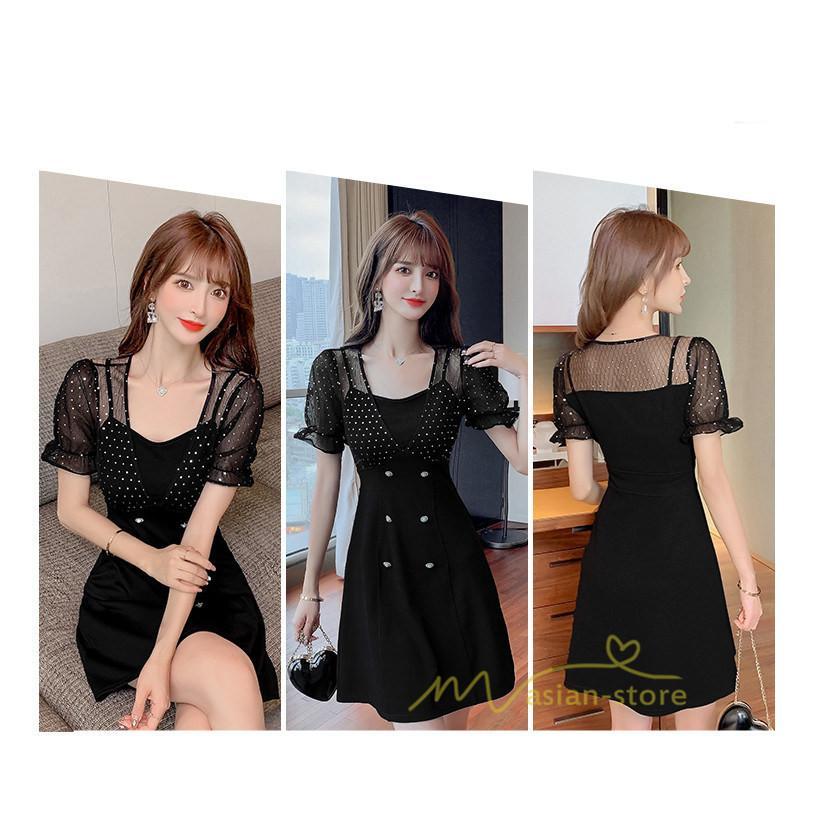 ミディアム | ワンピース レディース 40代 きれいめ 夏 ミニ丈 ドレス 韓国風 オシャレ 通勤 大人 上品 着痩せ エレガント デート フォーマルワンピース きれいめ 2021 二次会