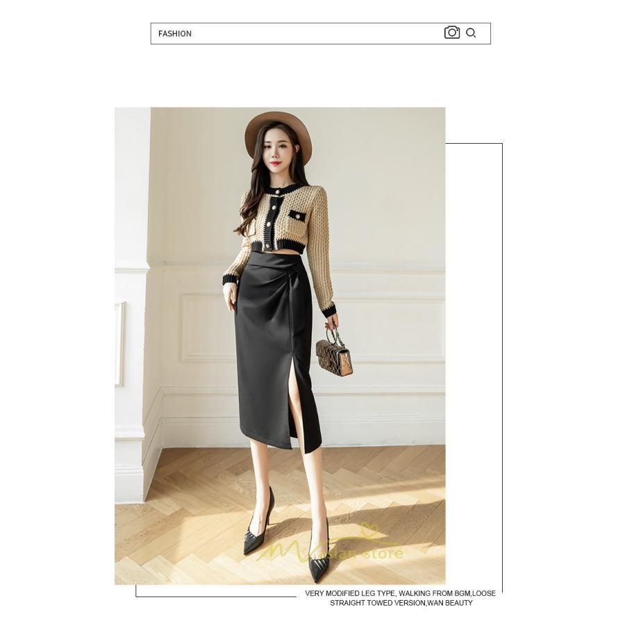 スカート | レディース ロング ミモレ丈 大人 スリット 秋冬 ロング丈 Aライン ハイウエスト 秋冬 無地 着痩せ お出かけ 2022 暖か 通勤 お呼ばれ フェミニン