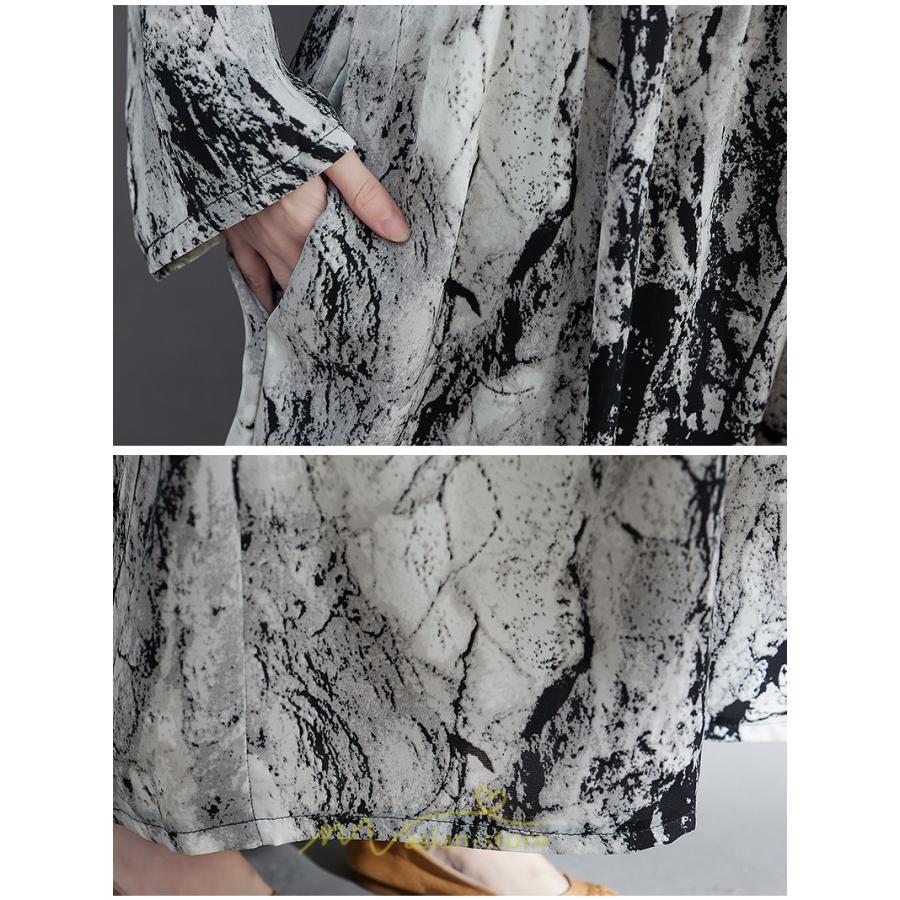 マキシ | 長袖ワンピース 秋物 レディース ロングワンピース 夏 30代40代 大人 秋ワンピース 新作 ワンピース Aラインワンピ 広い裾 旅行 ゆったり 可愛い 揺れる