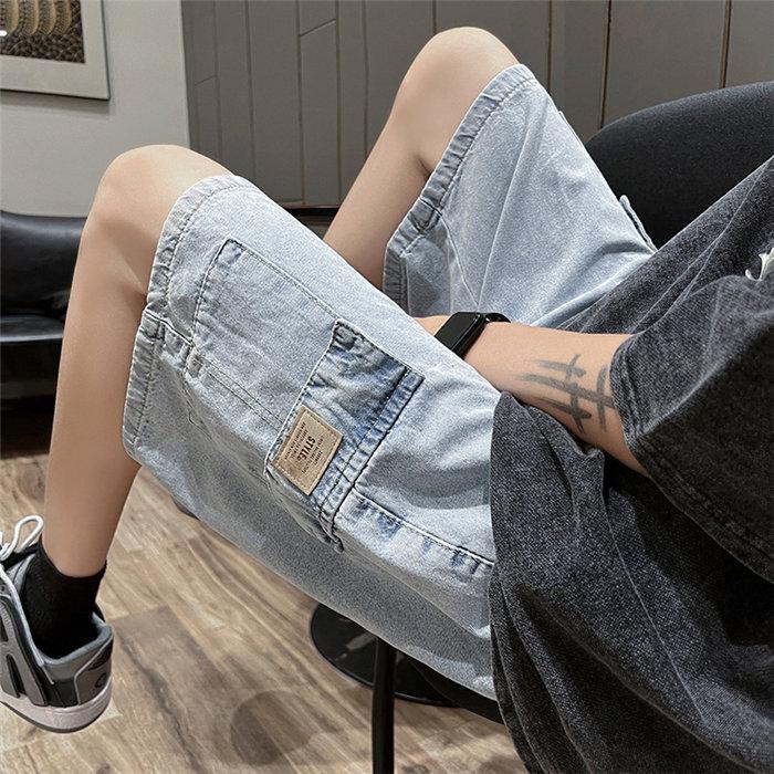 ハーフパンツ ショート | 夏パンツ デニム メンズ サマーパンツ パンツ ワイドパンツ シンプル ウエストゴム 20代 30代 お出かけ ハーフパンツ ジーパン 夏新作 ショートパンツ ジーンズ