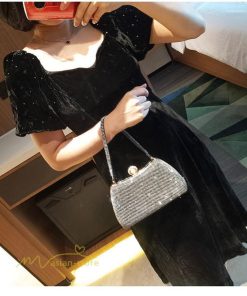 さいふ　バッグ | 結婚式バッグ パーティーバッグ クラッチバッグ キラキラ チェーン付 2020 カジュアル アウター お呼ばれ きれいめ 上品 ショルダー 謝恩会 人気 二次会 食事会