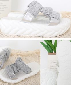 サンダル | 厚底メッシュ ニットサンダル