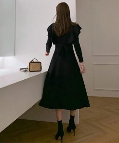 ワンピース | ショルダーフリルニットワンピース新作