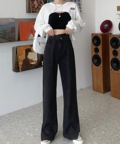 デニム | ストレートデニムパンツ ハイウエスト美脚