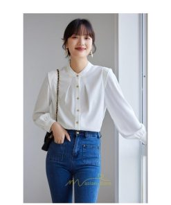 シャツ・ブラウス | ブラウス レディース 長袖 50代 白 シャツ ゆったり トップス きれいめ フォーマル 上品 フェミニン シフォン 高品質 20代 通勤 フォーマル 30代 40代 OL