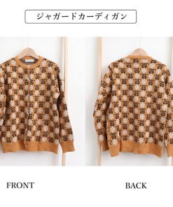 ニット・セーター | 花柄 ジャガードカーディガンレディース