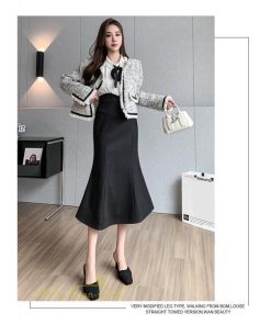 スカート | レディース フィッシュテール秋冬コーデ フレア AラインOL ビジネス カジュアル 大きいサイズ XL 20代 ラシャ 40代 上品 30代