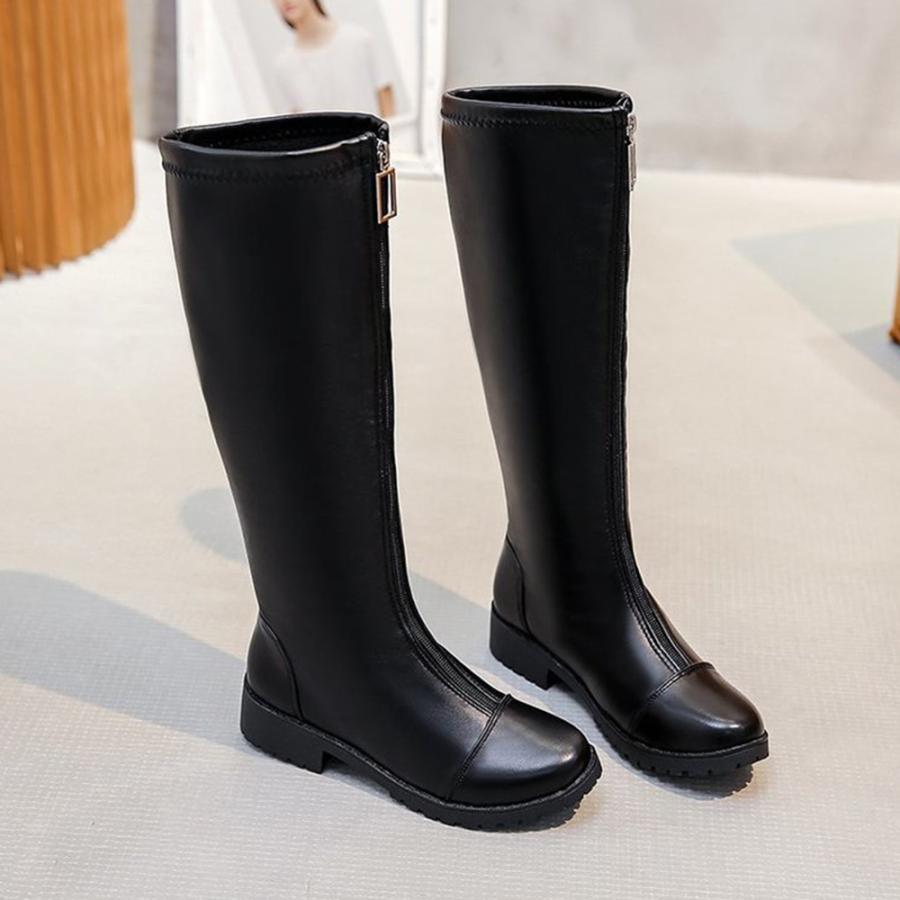 ニーハイブーツ | 裏起毛 ジョッキーブーツ レディース 冬