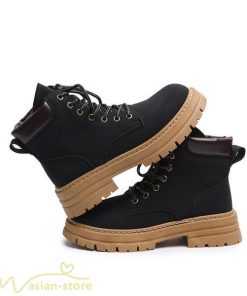 ショートブーツ | レディース ブーティー 太ヒール ブーツ ショートヒール カジュアル レースアップ コスプレ靴 厚底 歩きやすい ローヒール靴 編み上げブーツ
