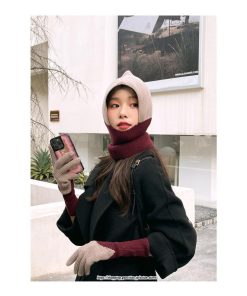 レディース | ニット帽 目出し帽 フェイスマスク ウール 女子ニットキャップ 女性用スキー帽子 耳カバー あったか 防寒対策 冬 2022新作　