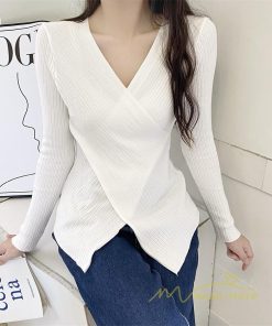 ｔシャツ・カットソー | リブカットソー レディース 秋 秋服 トップス 長袖 ロングスリーブ リブ カットソー 綿混 秋コーデ インナー タイト 伸縮性 ショート丈 スリム ニットソー