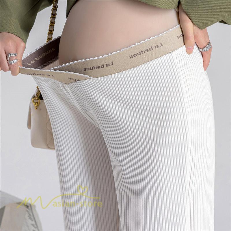 パンツ レギンス | マタニティパンツ レディース ボトムス 無地 きれいめ ママ サマー 大きいサイズ ローウエスト ワイドパンツ 体型カバー お出かけ 春 上品 マタニティウェア 秋