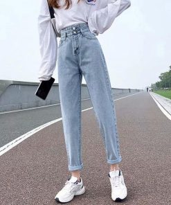 デニム | ハイウエスト ストレート デニムパンツ