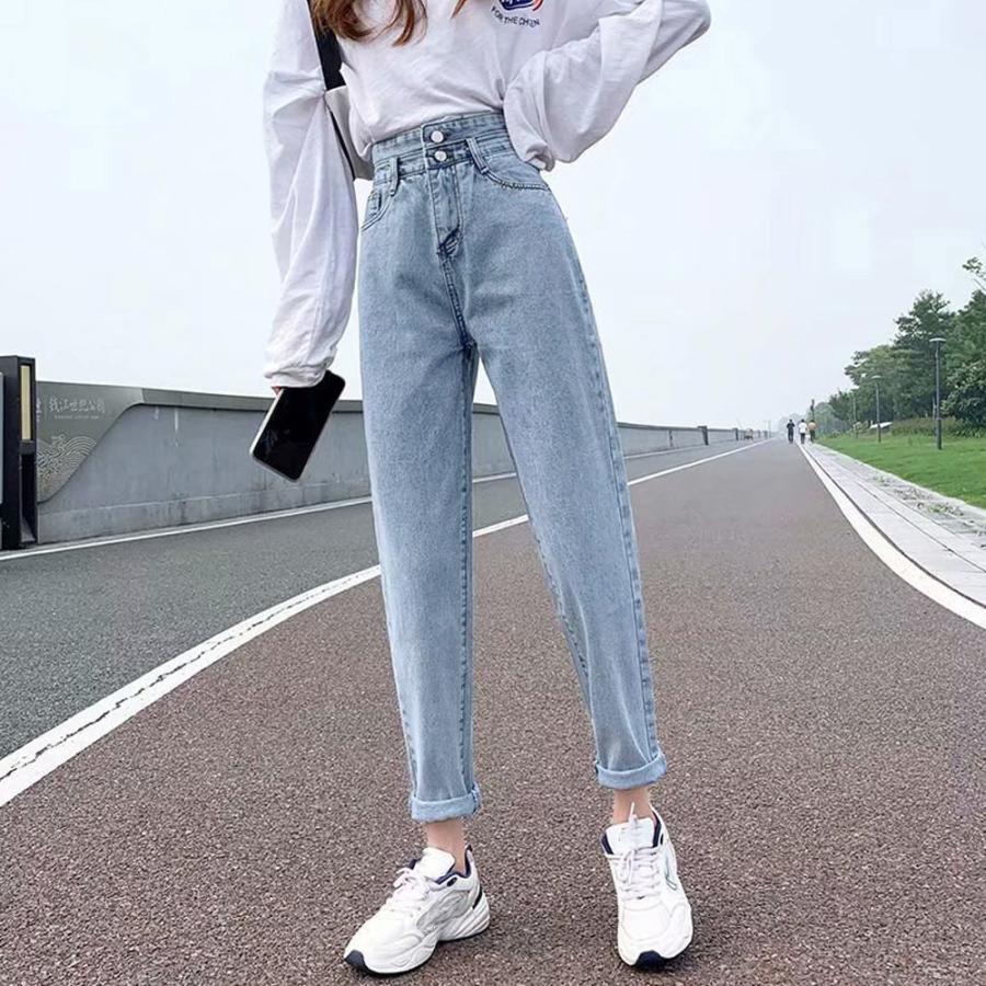 デニム | ハイウエスト ストレート デニムパンツ