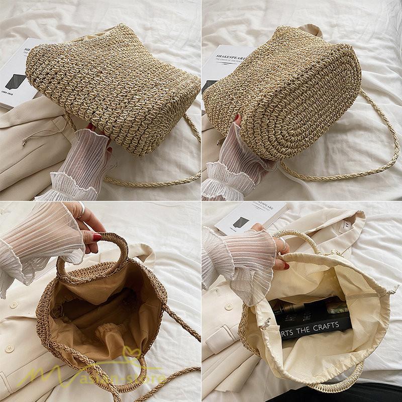 女性用バッグ | レディース バッグ かごバッグ ショルダーバッグ ストローバッグ 編み 小物 シンプル 軽量 大人 軽い 旅行 オシャレ 40代 可愛い 50代 30代