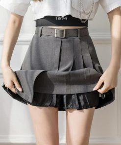 ミニスカート | ボックス プリーツスカート レディース