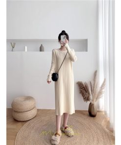 ニットワンピース | レディース 冬 きれいめ ロング おしゃれ 秋冬 長袖 送料無料 可愛い 上品 秋冬コーデ 小柄 萌え袖 20代30代40代50代 がーりー