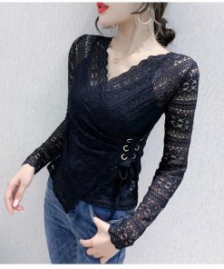 ｔシャツ・カットソー | ブラウス レース トップス Vネック 総レース 長袖 総花柄 レディース オフィス カットソー 透け感 エレガント 大人 重ね着 インナー きれいめ セクシー 春秋