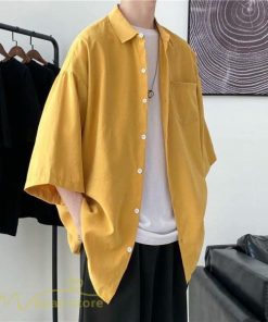 シャツ | 半袖 着痩せ 日常 おしゃれ カジュアル 韓国風 無地 新作 2021 夏コーデ ライトアウター ポケット 通勤通学 トップス ワイドゆったり 人気 上品